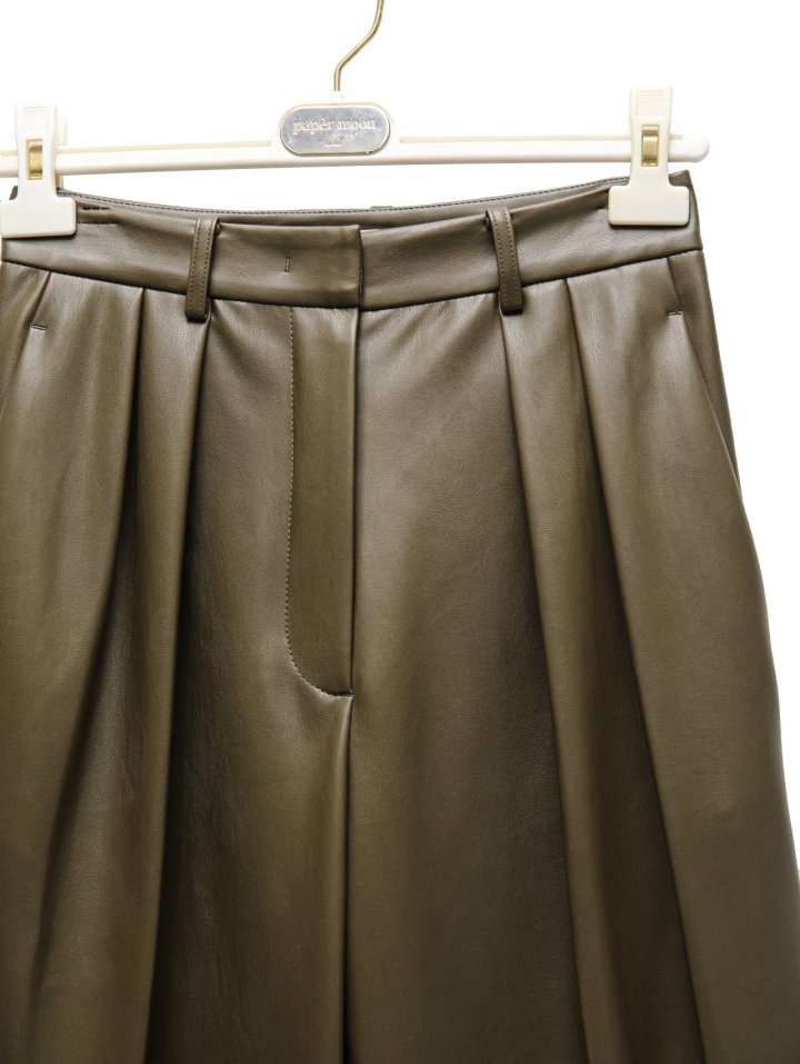 Paper Moon - Korean Women Fashion - #womensfashion - Low Waisted Double Pleats Wide Trousers - 11