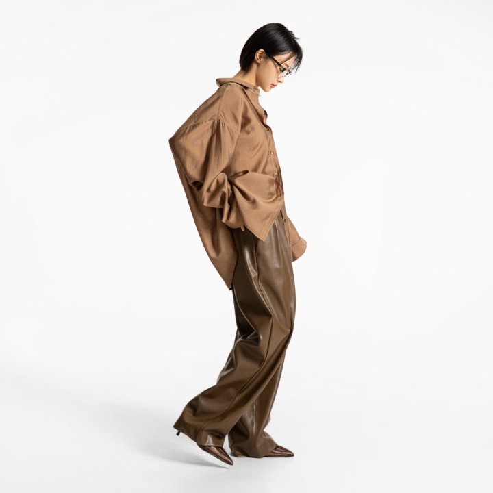 Paper Moon - Korean Women Fashion - #womensfashion - Sheer Silky Classic Button Down Shirt - 12