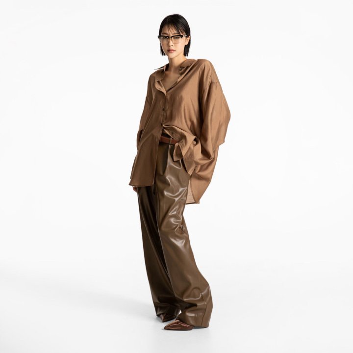 Paper Moon - Korean Women Fashion - #womensfashion - Sheer Silky Classic Button Down Shirt - 6
