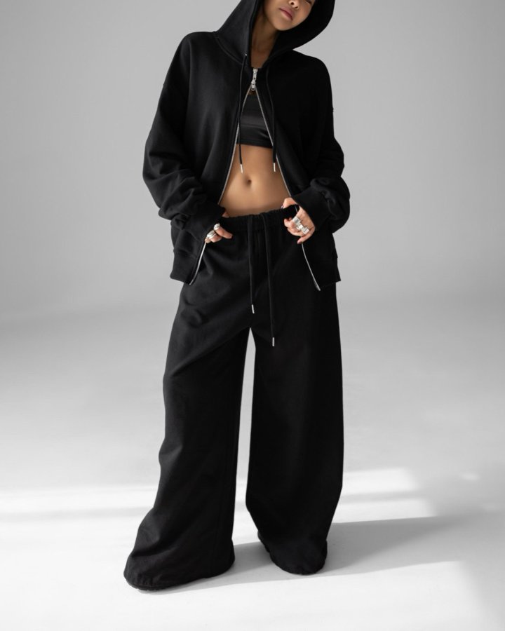 Paper Moon - Korean Women Fashion - #womensfashion - Classic Oversized Two Way Zipped Up Hoodie - 7