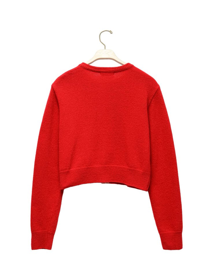 Paper Moon - Korean Women Fashion - #womensfashion - Color Bi - Stitched Button Detail Cashmere Wool Cropped Cardigan - 12