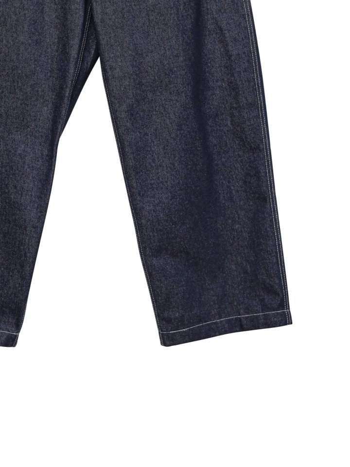 Paper Moon - Korean Women Fashion - #womensfashion - Stitched Detail Wide Baggy Denim Pants - 11