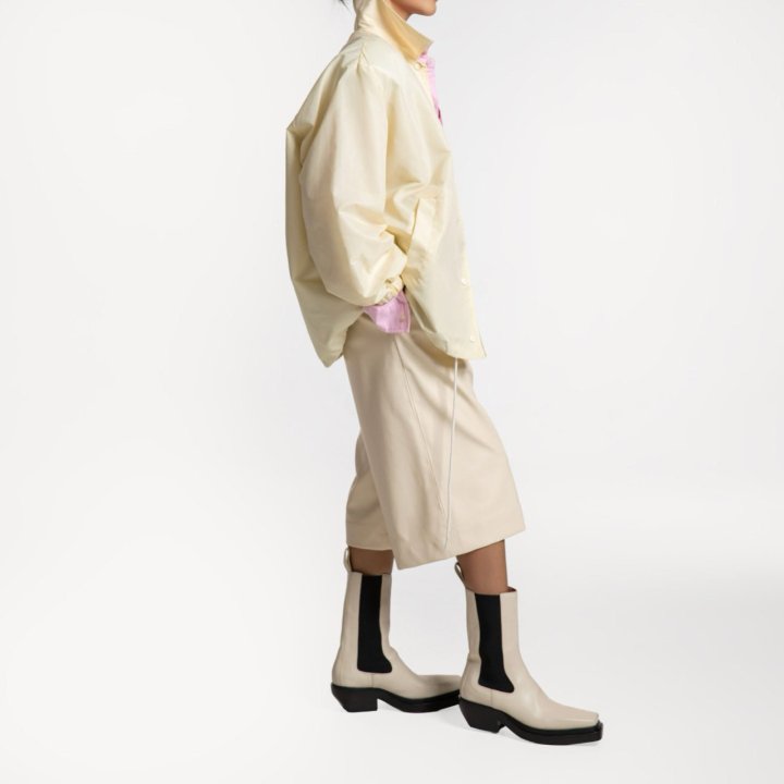 Paper Moon - Korean Women Fashion - #momslook - Oversized Padded Shoulder Snap Button Jacket - 4