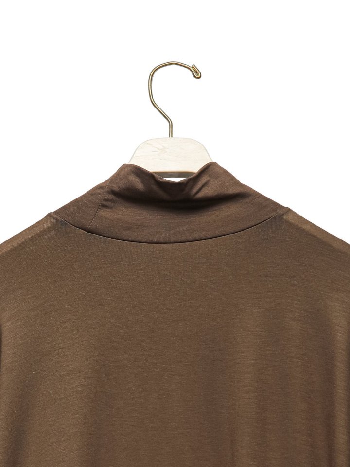 Paper Moon - Korean Women Fashion - #womensfashion - Classic Loose Fit Tencel Half Neck Top - 10
