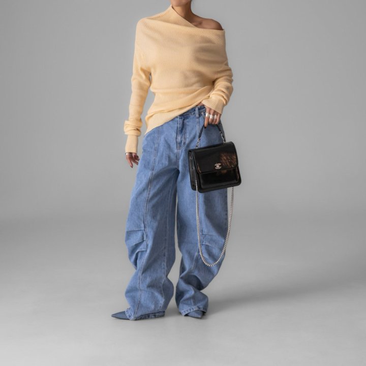 Paper Moon - Korean Women Fashion - #womensfashion - Asymmetric Line Ribbed Knit Top - 6
