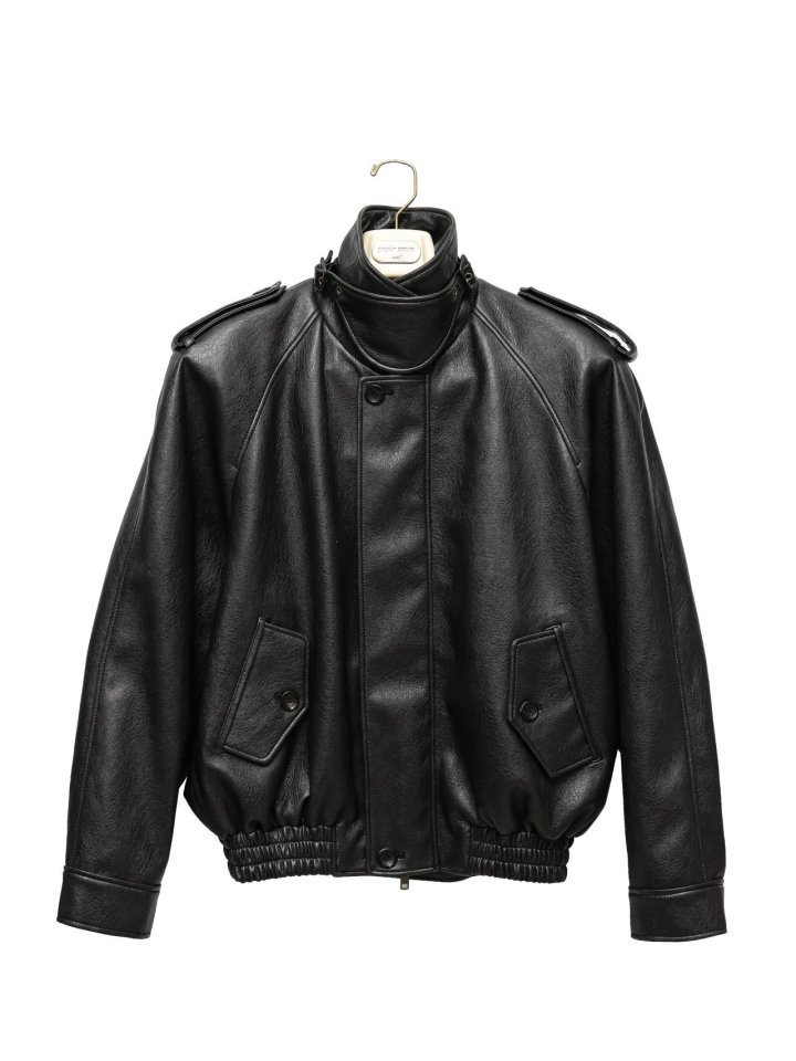 Paper Moon - Korean Women Fashion - #womensfashion - Oversized Vegan Button Up Bomber Jacket - 10
