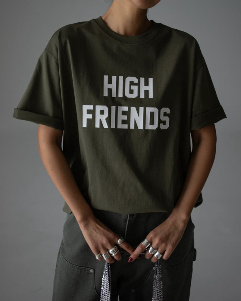 Paper Moon - Korean Women Fashion - #womensfashion - High Friends Print Tee - 8