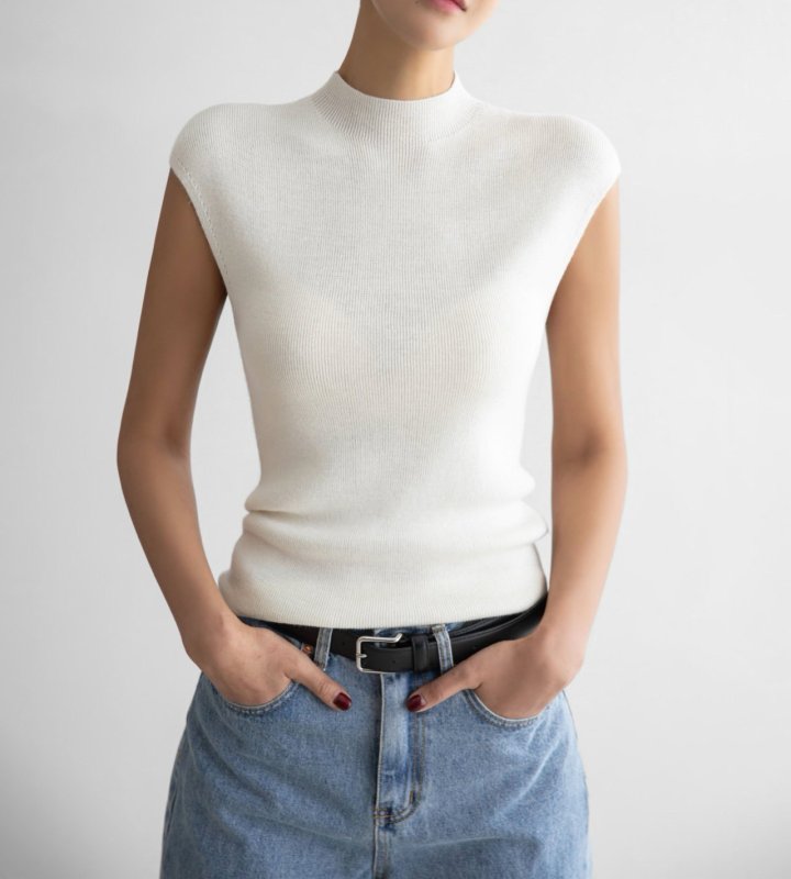Paper Moon - Korean Women Fashion - #womensfashion - Classic Wholegarment Sleeveless Knit - 6
