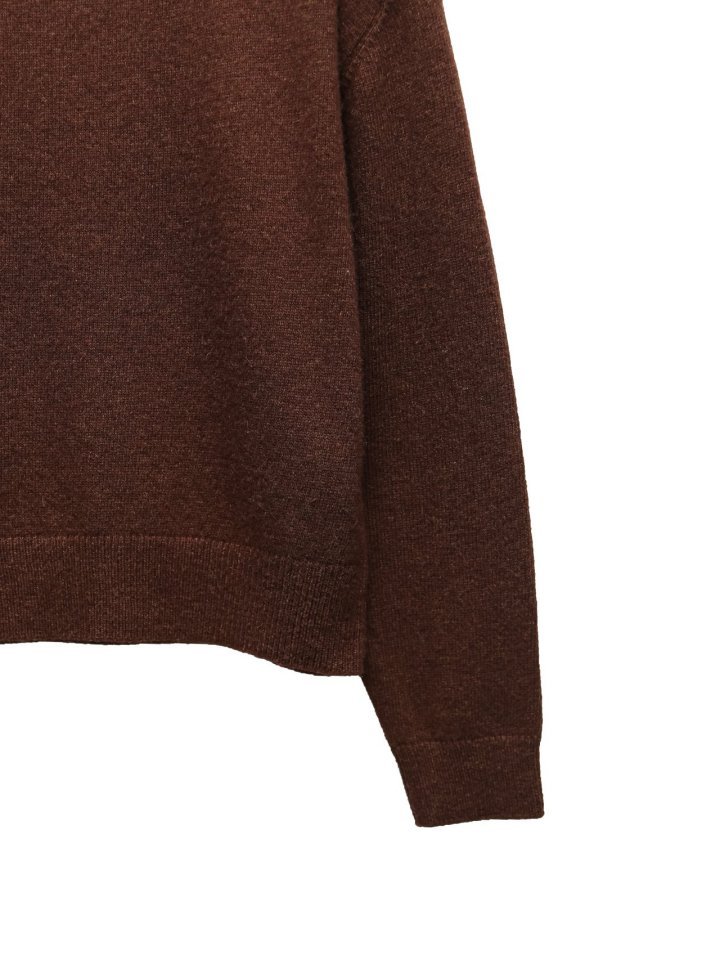 Paper Moon - Korean Women Fashion - #womensfashion - Double Knitting Shoulder Detail Round Neck Knit - 11