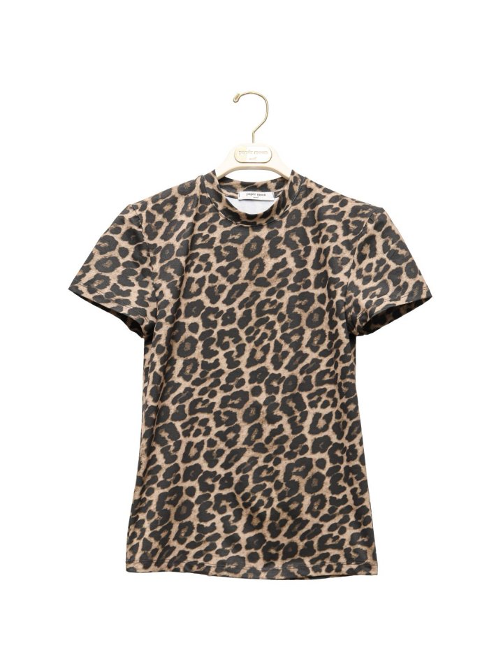 Paper Moon - Korean Women Fashion - #womensfashion - Slim-Fit Leopard Print T-Shirt - 5