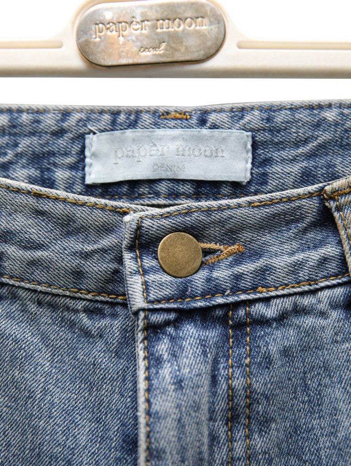 Paper Moon - Korean Women Fashion - #womensfashion - Dusty Mud Washed Wide Denim Trousers - 8