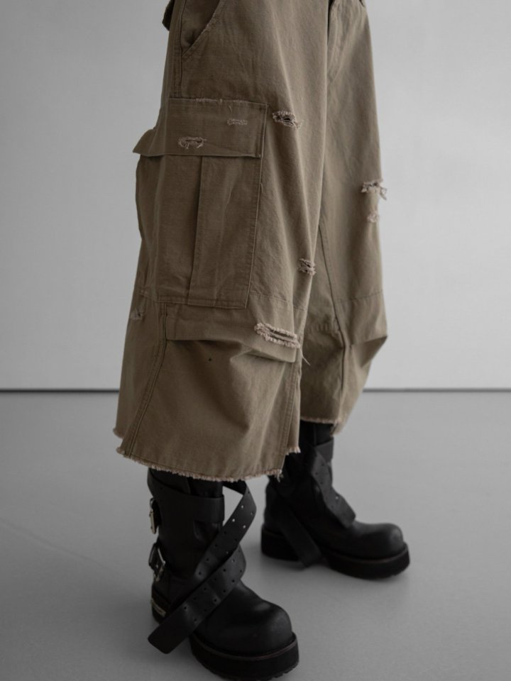 Paper Moon - Korean Women Fashion - #womensfashion - Vintage Cut-Off Bermuda Pants - 3