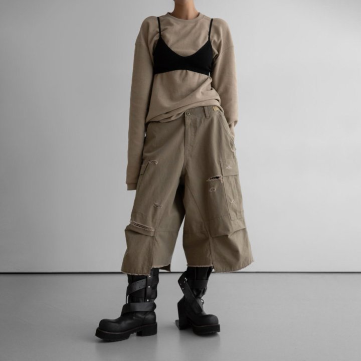 Paper Moon - Korean Women Fashion - #womensfashion - Vintage Cut-Off Bermuda Pants - 5