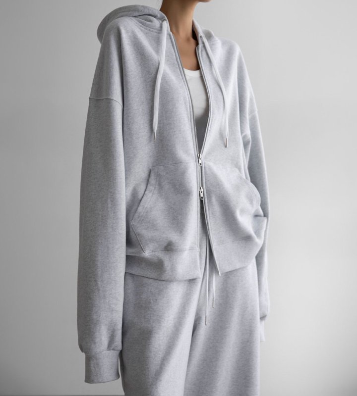 Paper Moon - Korean Women Fashion - #womensfashion - Classic Oversized Two Way Zipped Up Hoodie