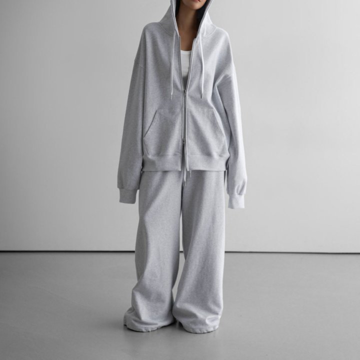 Paper Moon - Korean Women Fashion - #womensfashion - Classic Oversized Two Way Zipped Up Hoodie - 5
