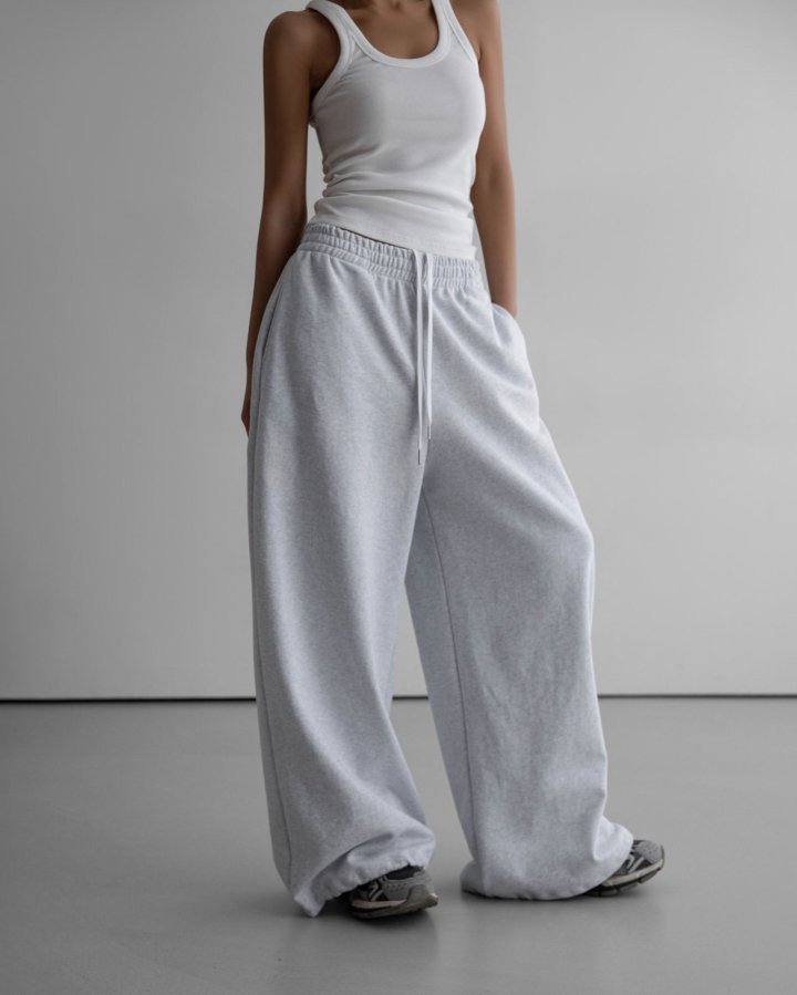 Paper Moon - Korean Women Fashion - #womensfashion - Classic Oversized Fit Two Way Sweat Pants - 3