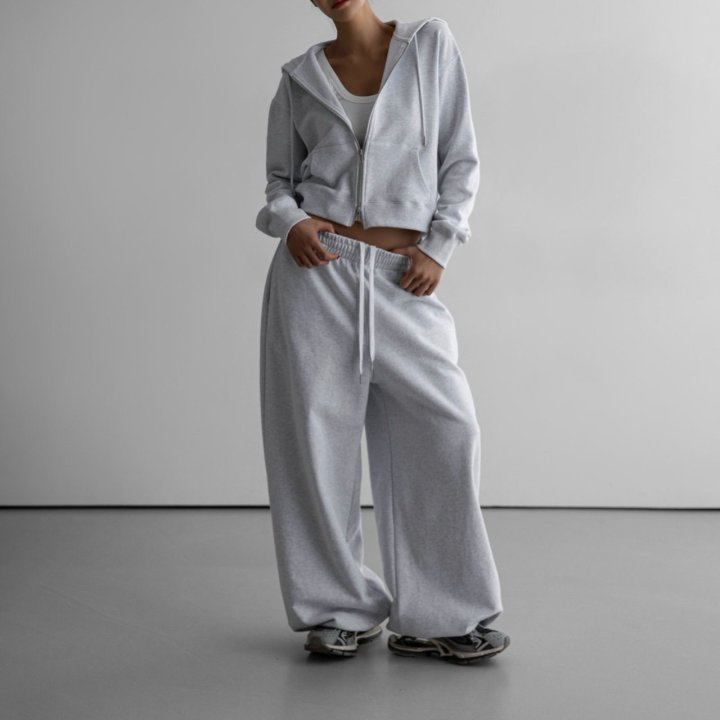 Paper Moon - Korean Women Fashion - #womensfashion - Classic Oversized Fit Two Way Sweat Pants - 5