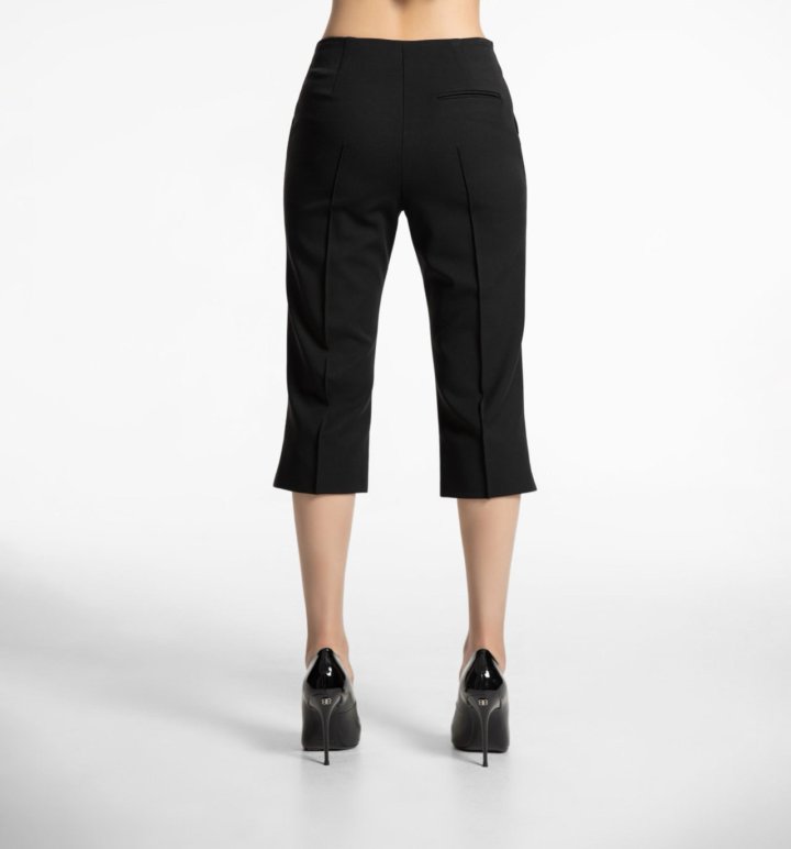 Paper Moon - Korean Women Fashion - #momslook - Crease Line Slit Midi Pants - 4