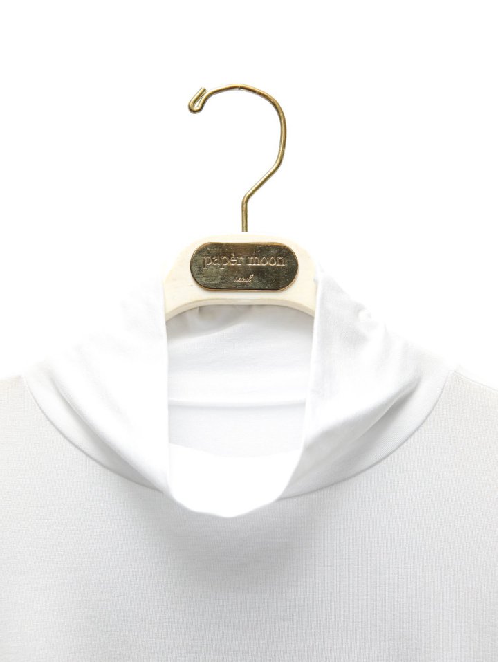 Paper Moon - Korean Women Fashion - #womensfashion - Classic Loose Fit Tencel Half Neck Top - 7
