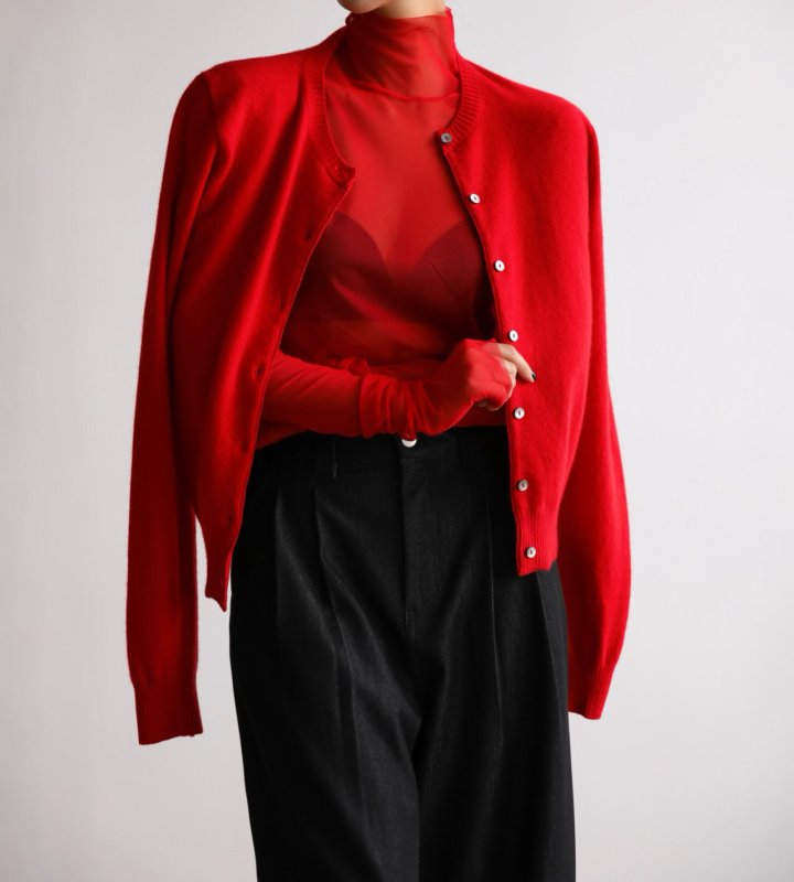 Paper Moon - Korean Women Fashion - #womensfashion - Mesh Sheer Turtleneck Long Sleeves Tee - 2