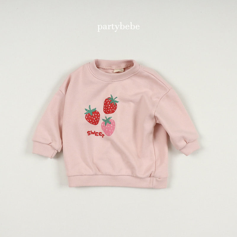 Party Kids - Korean Baby Fashion - #onlinebabyshop - Strawberry Sweatshirt - 4