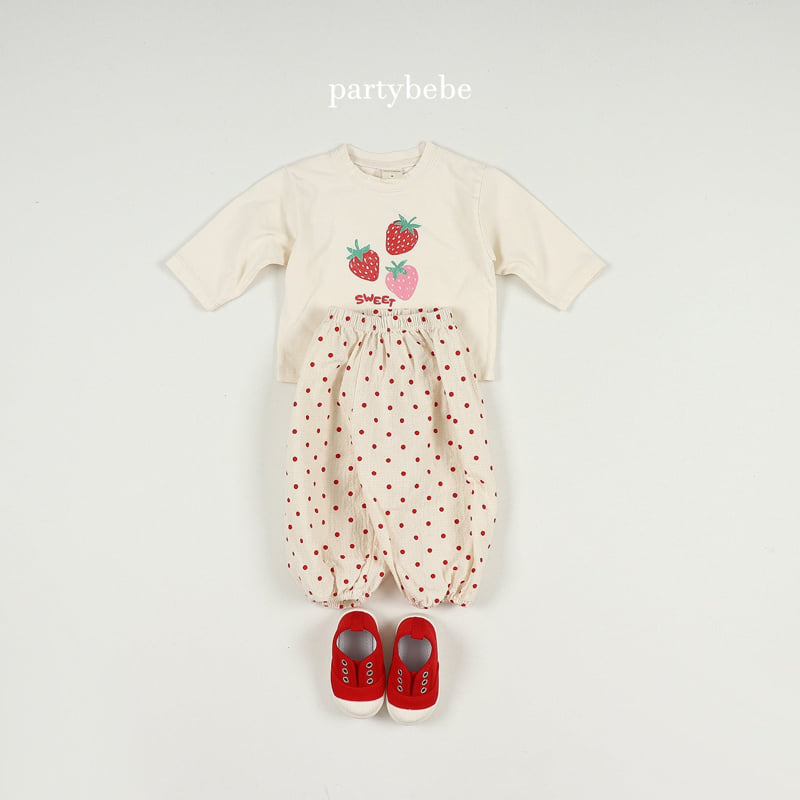 Party Kids - Korean Baby Fashion - #babyclothing - Strawberry Splash Tee - 6