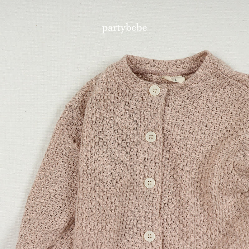 Party Kids - Korean Baby Fashion - #babyclothing - Latte Cardigan - 5