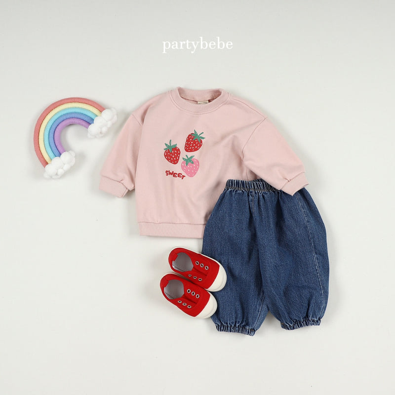 Party Kids - Korean Baby Fashion - #babyfashion - Strawberry Sweatshirt - 8