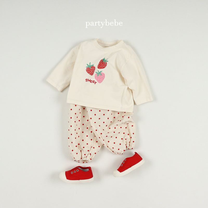 Party Kids - Korean Baby Fashion - #babyfashion - Strawberry Splash Tee - 7
