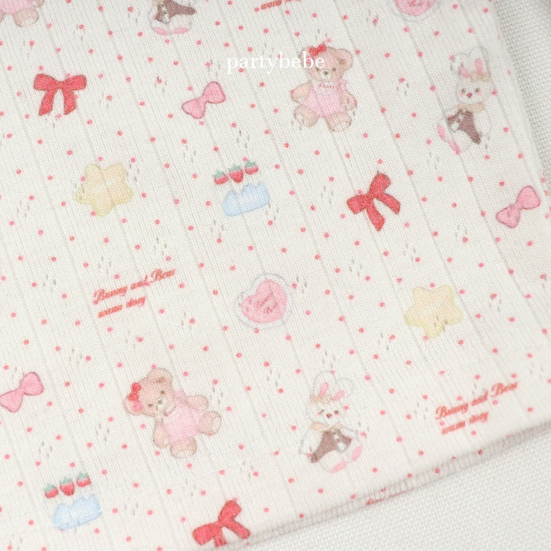 Party Kids - Korean Baby Fashion - #babyclothing - Ribbon Bear Tee - 4