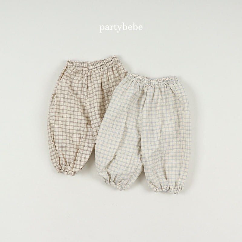 Party Kids - Korean Baby Fashion - #babyfashion - Check Check Sausage Pants