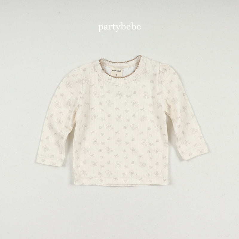 Party Kids - Korean Baby Fashion - #babyfever - Natural Bear Tee