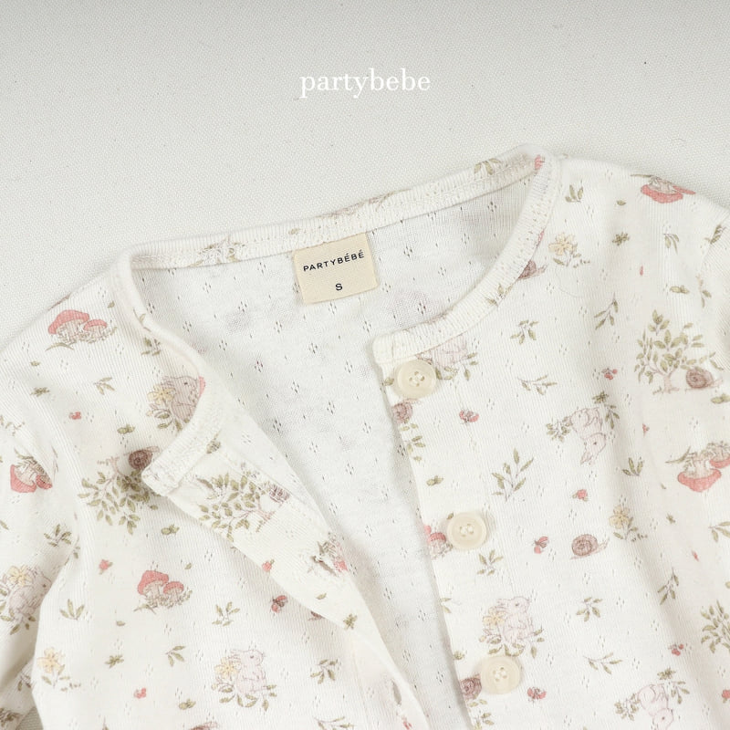 Party Kids - Korean Baby Fashion - #babyfever - Snail Cardigan Set (with Sleeveless) - 8
