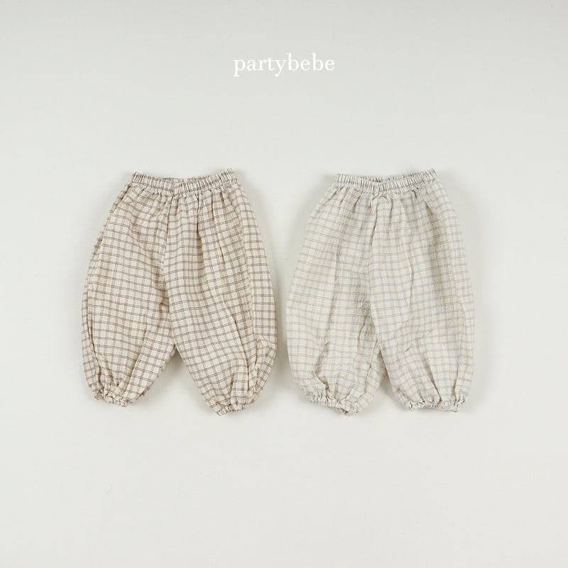 Party Kids - Korean Baby Fashion - #babygirlfashion - Check Check Sausage Pants - 3