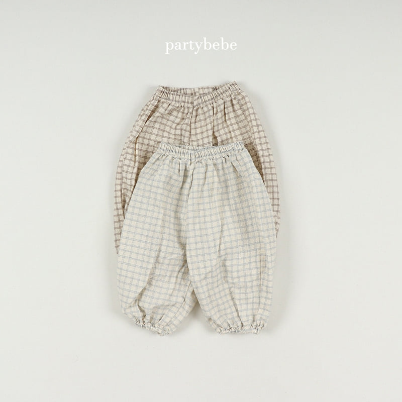 Party Kids - Korean Baby Fashion - #babygirlfashion - Check Check Sausage Pants - 4