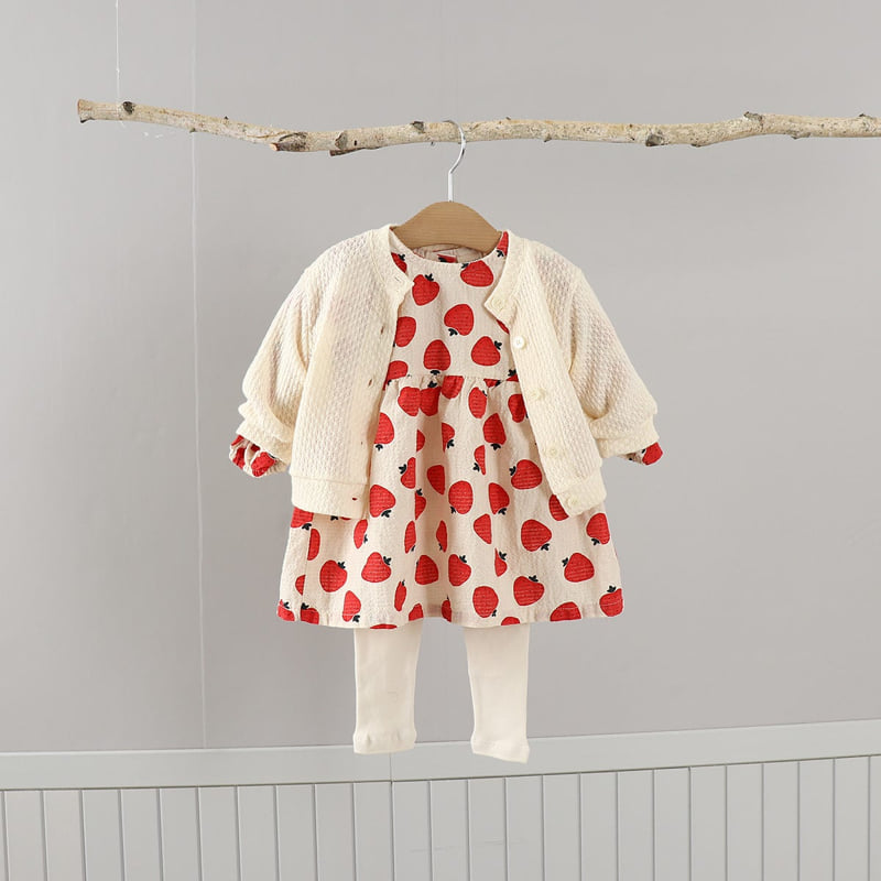 Party Kids - Korean Baby Fashion - #babyootd - Latte Cardigan - 11