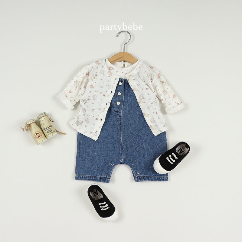 Party Kids - Korean Baby Fashion - #babyootd - Snail Cardigan Set (with Sleeveless) - 12