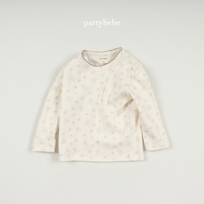 Party Kids - Korean Baby Fashion - #babyoutfit - Natural Bear Tee - 7