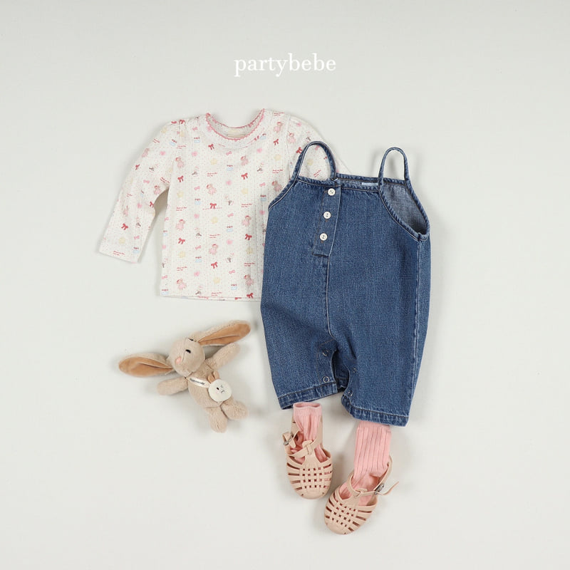 Party Kids - Korean Baby Fashion - #babyoutfit - Ribbon Bear Tee - 10