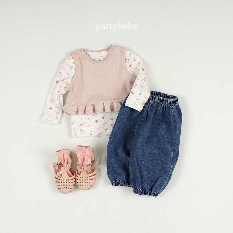 Party Kids - Korean Baby Fashion - #babyoutfit - Ribbon Bear Tee - 11