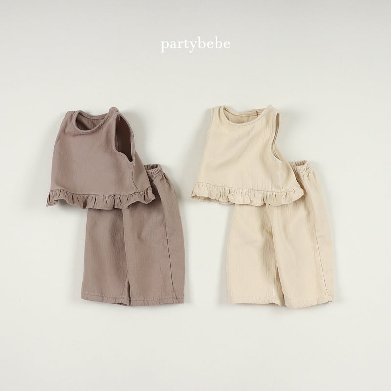 Party Kids - Korean Baby Fashion - #babyoutfit - Choco Set