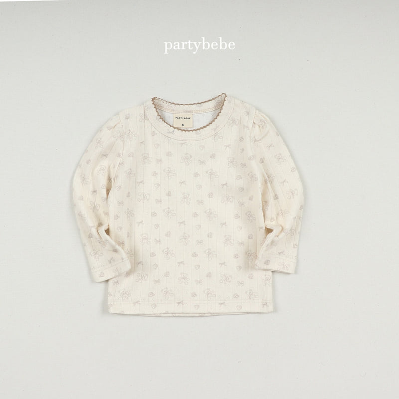 Party Kids - Korean Baby Fashion - #babywear - Natural Bear Tee - 8