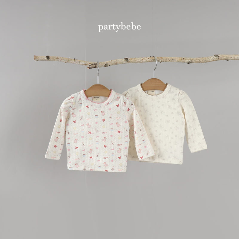 Party Kids - Korean Baby Fashion - #babywear - Ribbon Bear Tee - 12