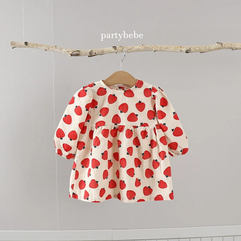 Party Kids - Korean Baby Fashion - #babywear - Vintage Berry One-piece