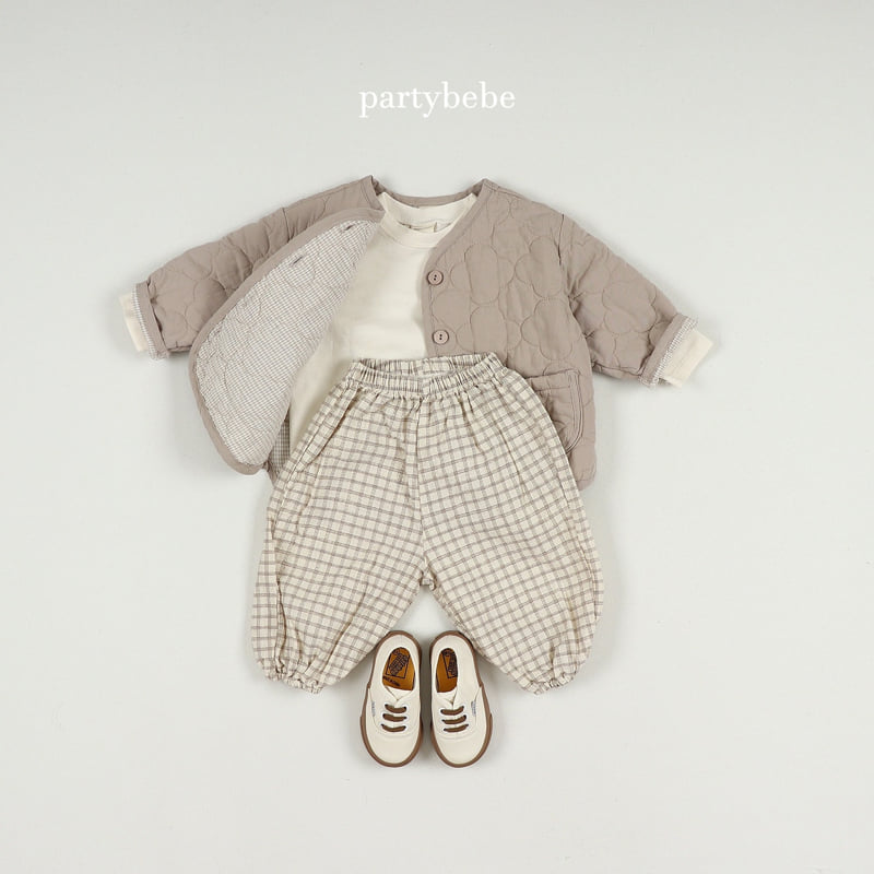 Party Kids - Korean Baby Fashion - #babywear - Check Check Sausage Pants - 9