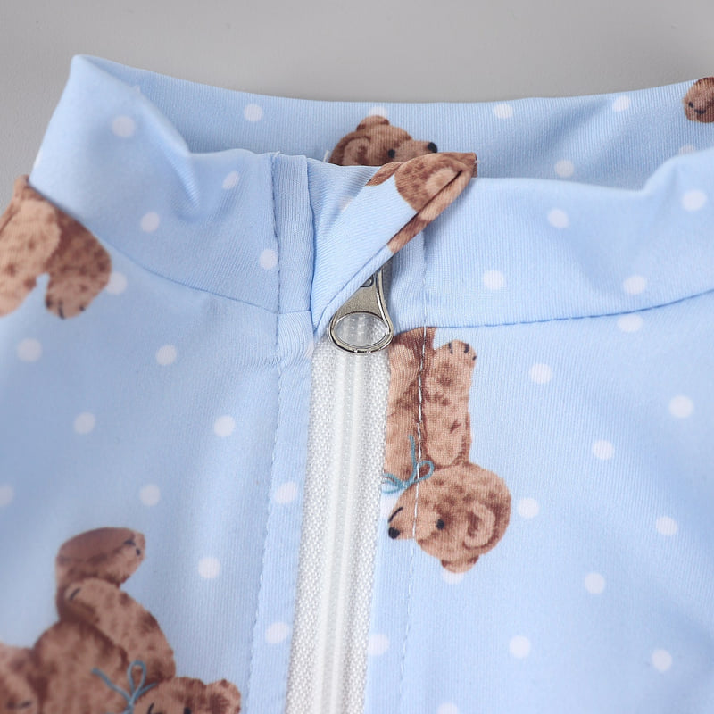 Party Kids - Korean Baby Fashion - #onlinebabyboutique - Bear Rashguard Set (with Hat) - 8
