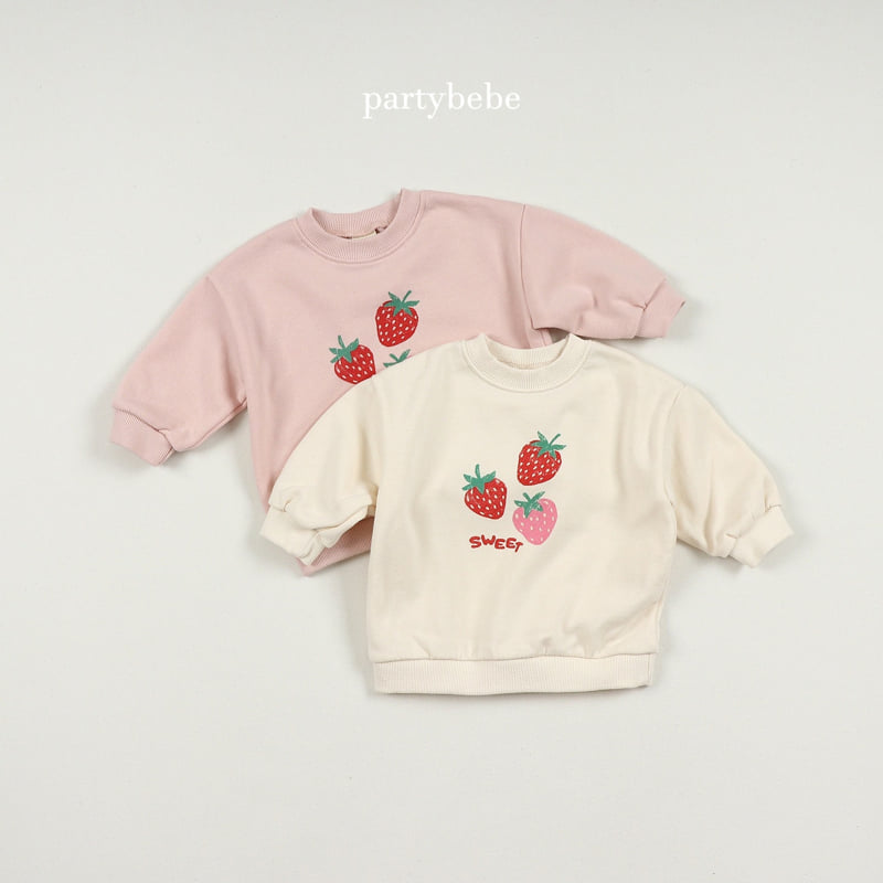 Party Kids - Korean Baby Fashion - #onlinebabyboutique - Strawberry Sweatshirt - 2