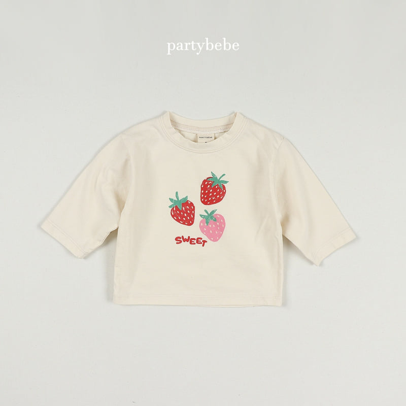 Party Kids - Korean Baby Fashion - #onlinebabyboutique - Strawberry Splash Tee