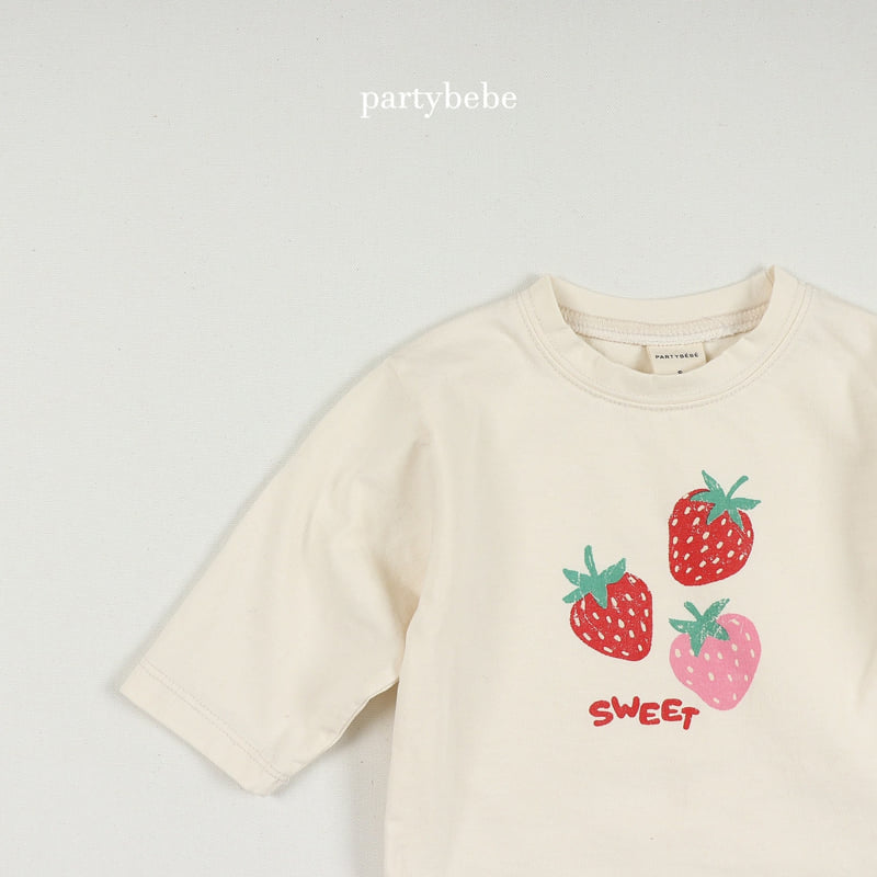 Party Kids - Korean Baby Fashion - #onlinebabyshop - Strawberry Splash Tee - 2