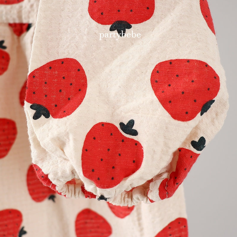 Party Kids - Korean Baby Fashion - #onlinebabyshop - Vintage Berry One-piece - 4